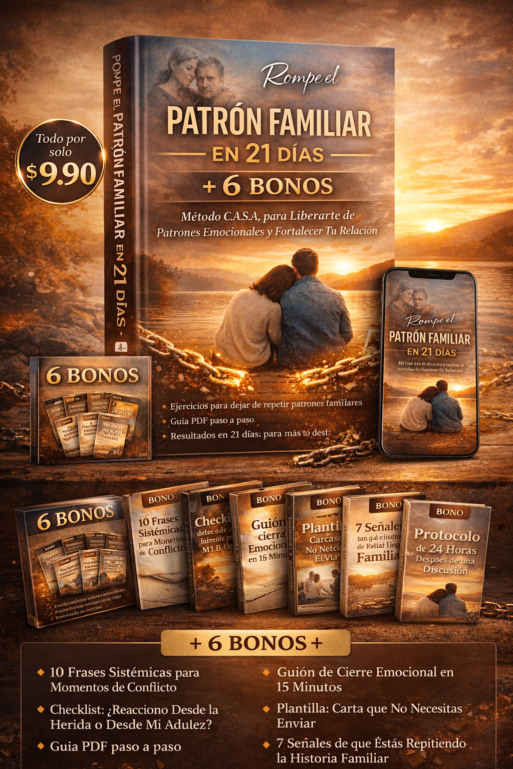 Rompe el Patrón Familiar en 21 Días + 6 Bonos | Método para Liberarte de Patrones Emocionales y Fortalecer tu Relación